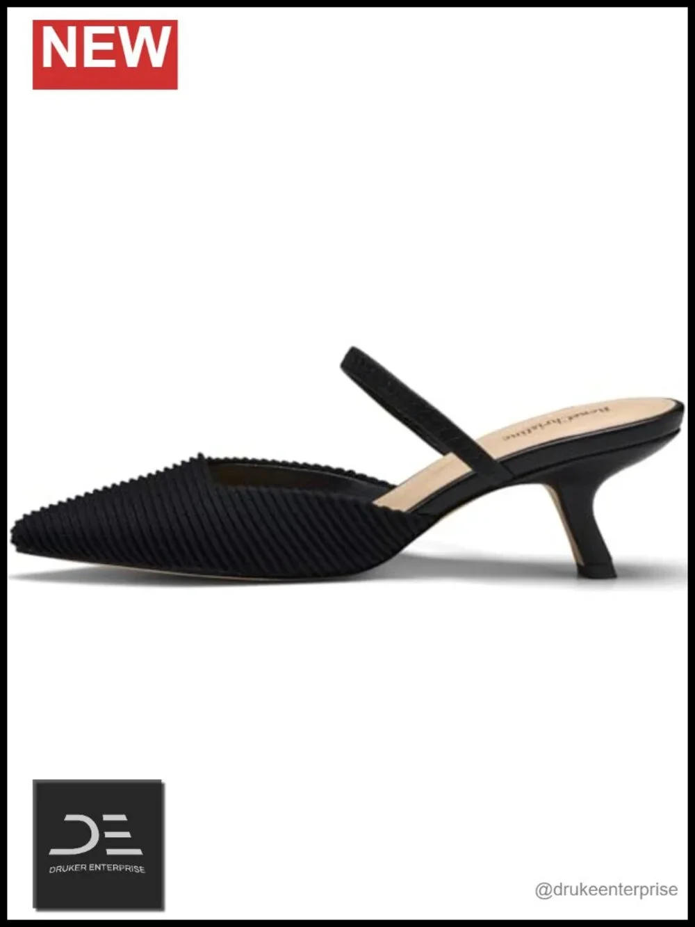 Women's Slingback Kitten Heel Pumps Comfortable Pointed Toe Mules Slip On